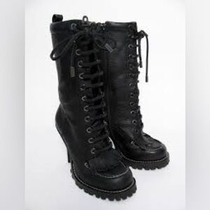 NWT - Tory Burch Black Oxford Boots- Size 6